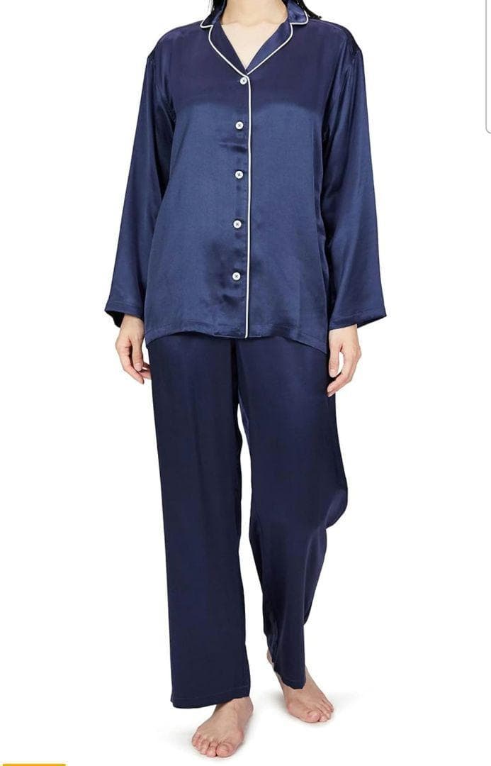 A13/グンゼ【L】パジャマ KaiminNavi快眠ナビ シルク100%