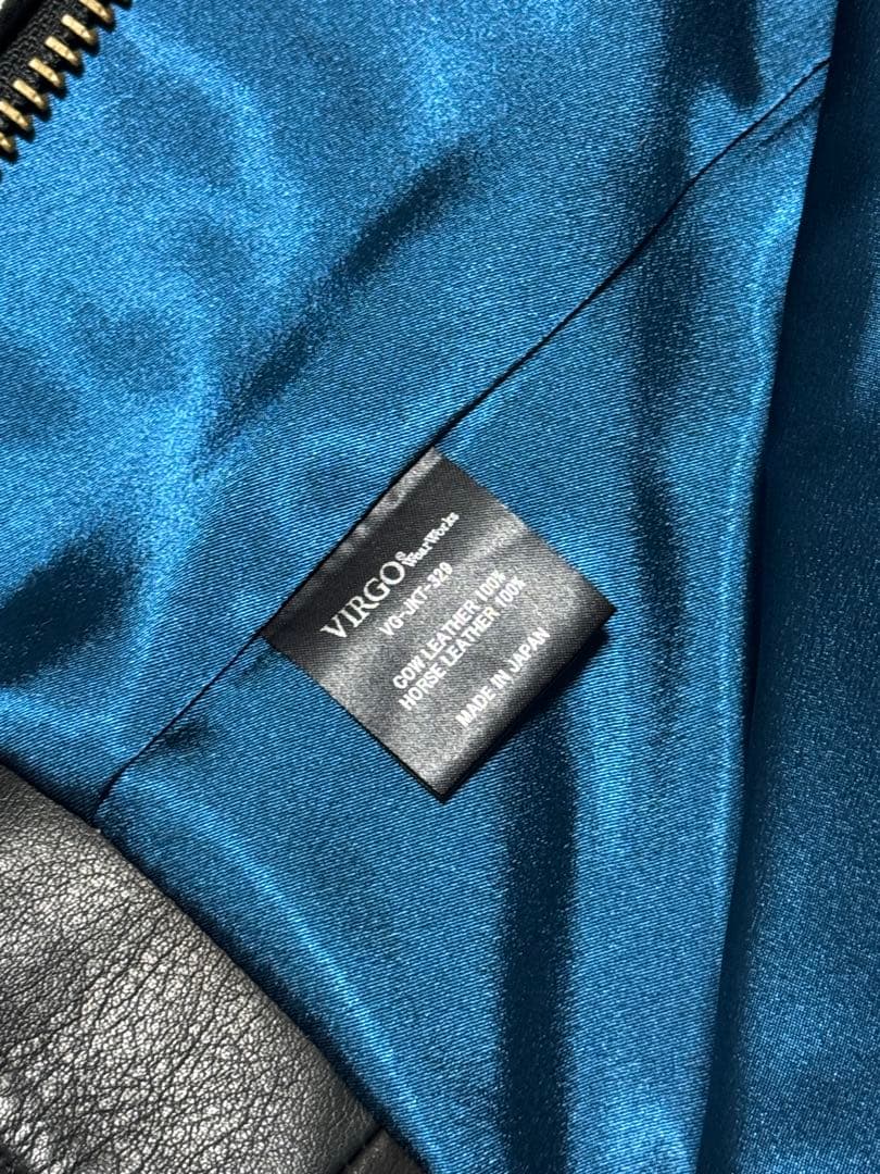 VIRGOwearworks 黒 シングルライダースジャケット