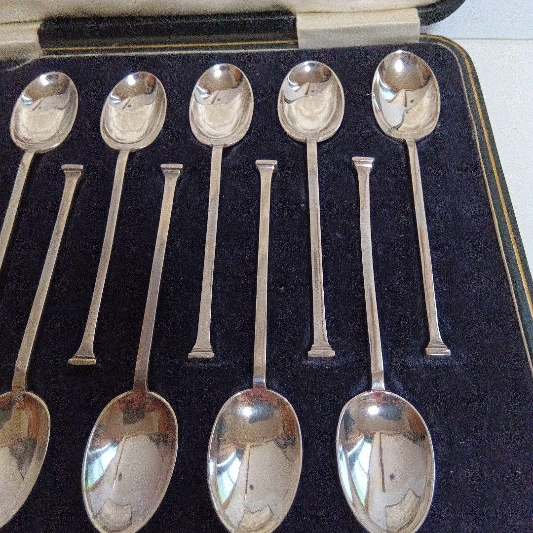 英国アンティークカトラリー　ティースプーン12本