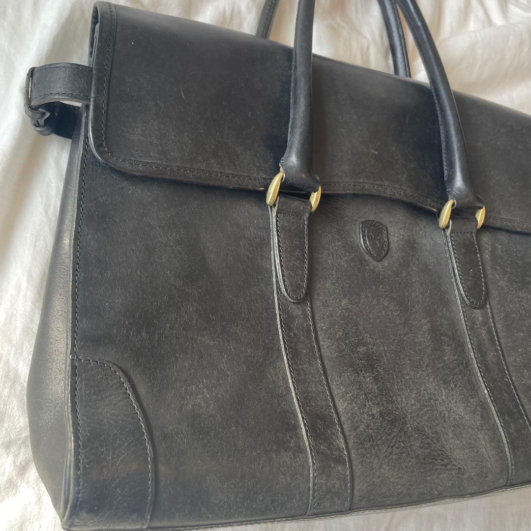 美品　sot ソット　フラップブリーフトートバッグ　プエブロ　レザー　日本製　黒