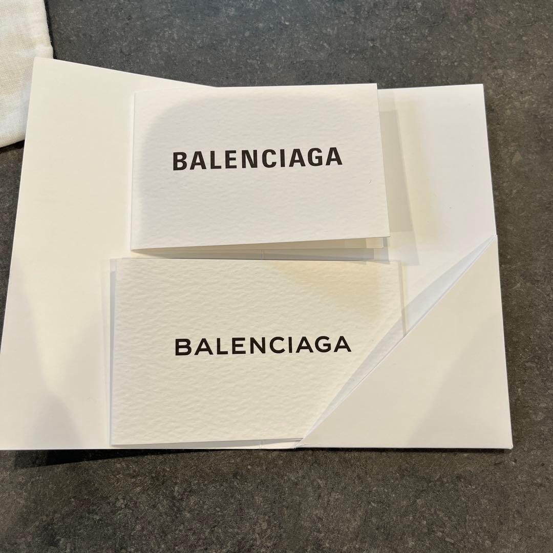 ろい　BALENCIAGA PARIS ブラックレザー 長財布メンズ