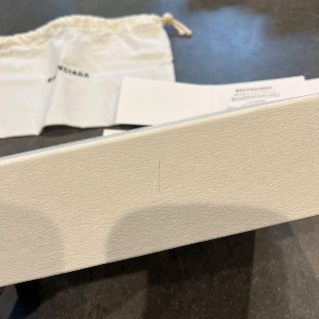 ろい　BALENCIAGA PARIS ブラックレザー 長財布メンズ