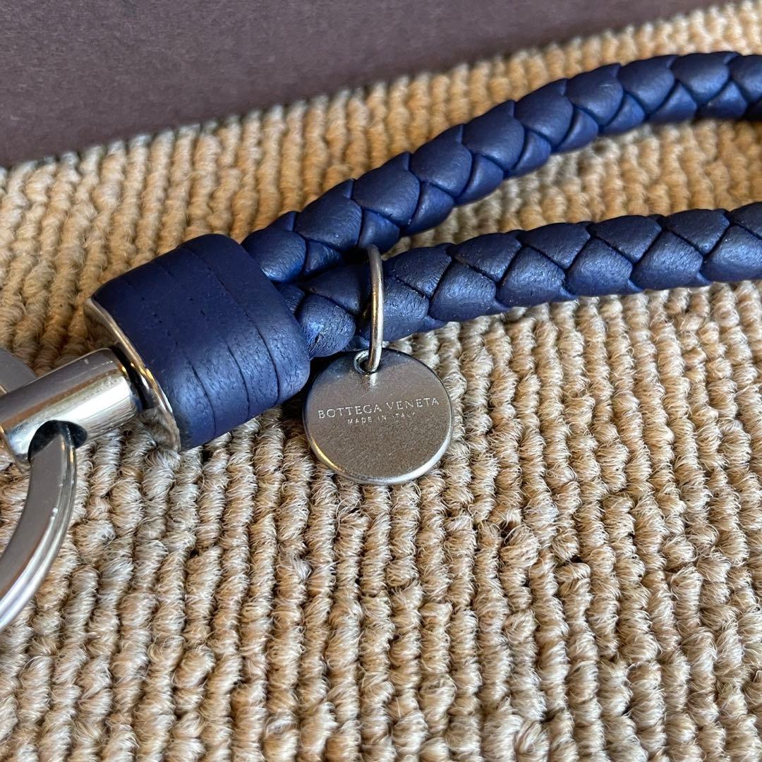 正規品⭐️極美品⭐️BOTTEGA VENETA 男女兼用　キーリング　ネイビー