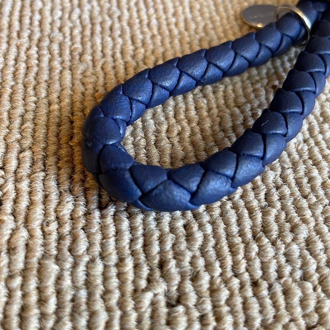 正規品⭐️極美品⭐️BOTTEGA VENETA 男女兼用　キーリング　ネイビー