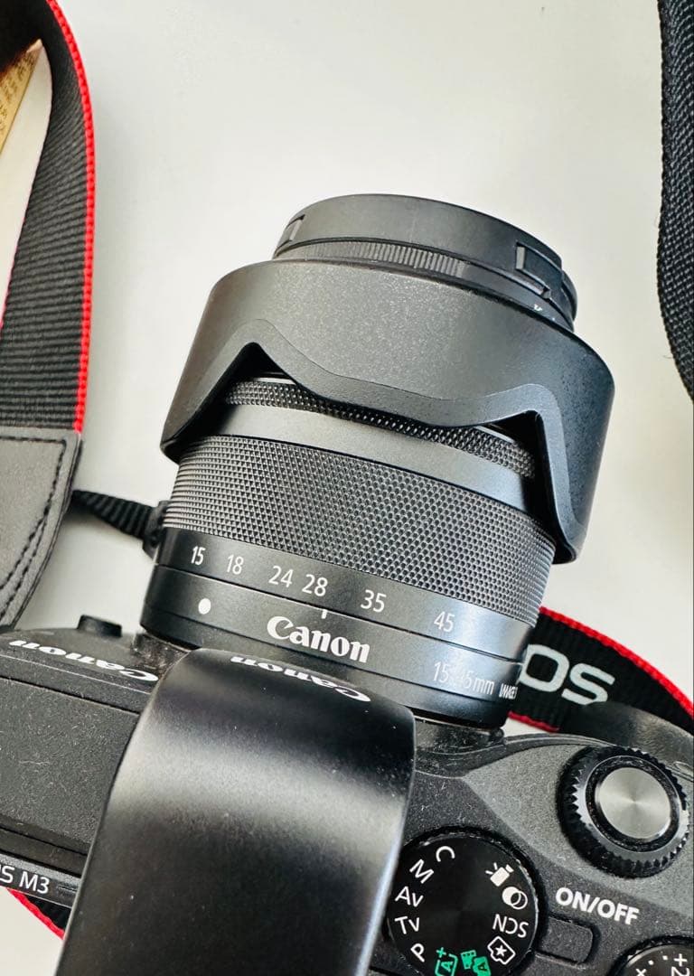 Canon EOS M3 収納ケースセット、望遠レンズ、単焦点レンズ付き