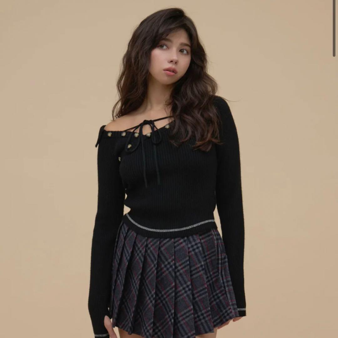 トップス Anita button knit tops andmary