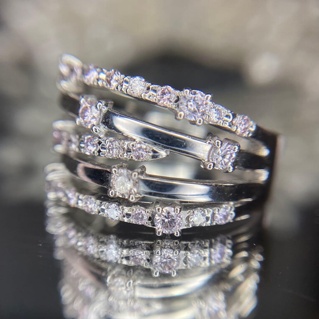 『専用です』天然無処理 ピンクダイヤモンド 計0.57ct K18WG