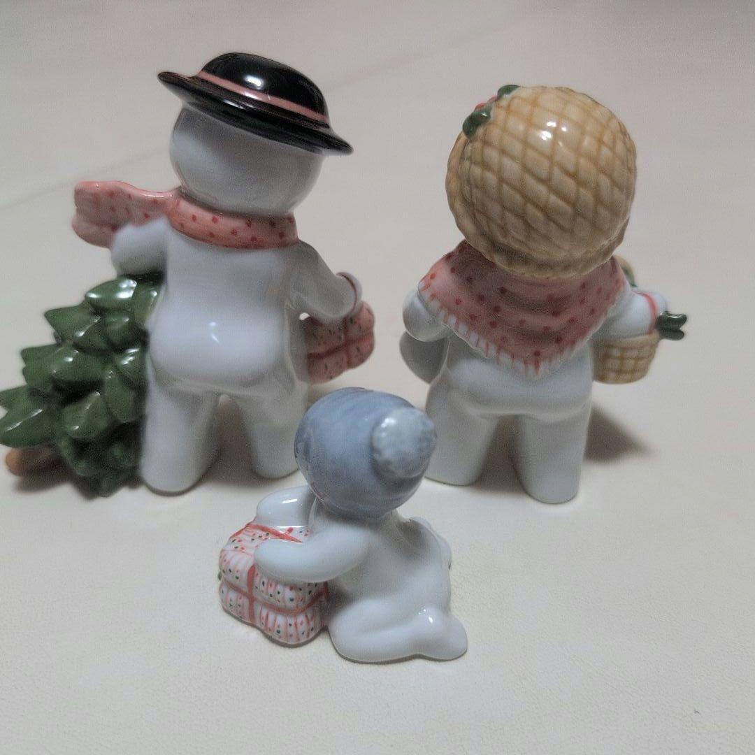ロイヤルコペンハーゲン スノーマン 2010 フィギュリン 父母子3体セット