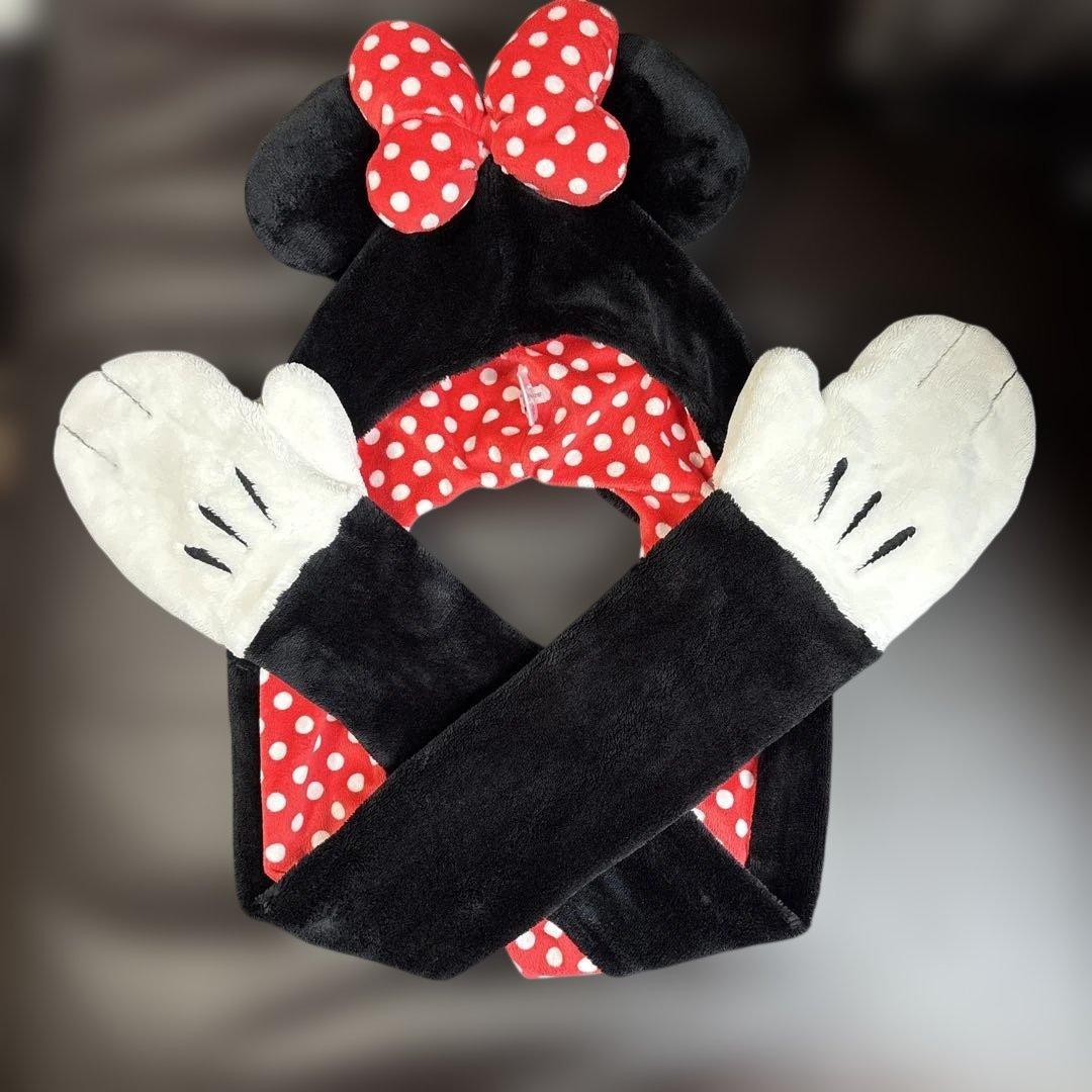 Disney ディズニー　ミニー　ファンキャップ　帽子　手袋・マフラー付き