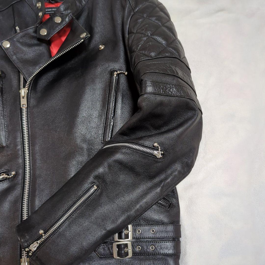 ！サダヲ様！！WIDE SOURCE　 レザージャケット　ライダース　LL