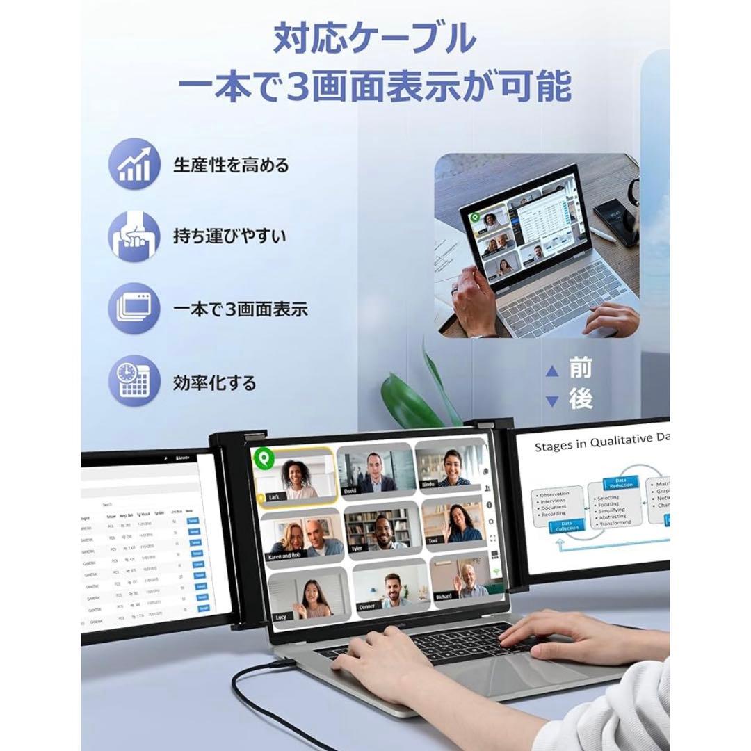FOPO ノートパソコン デュアルモニター 13.3インチ モデルS16