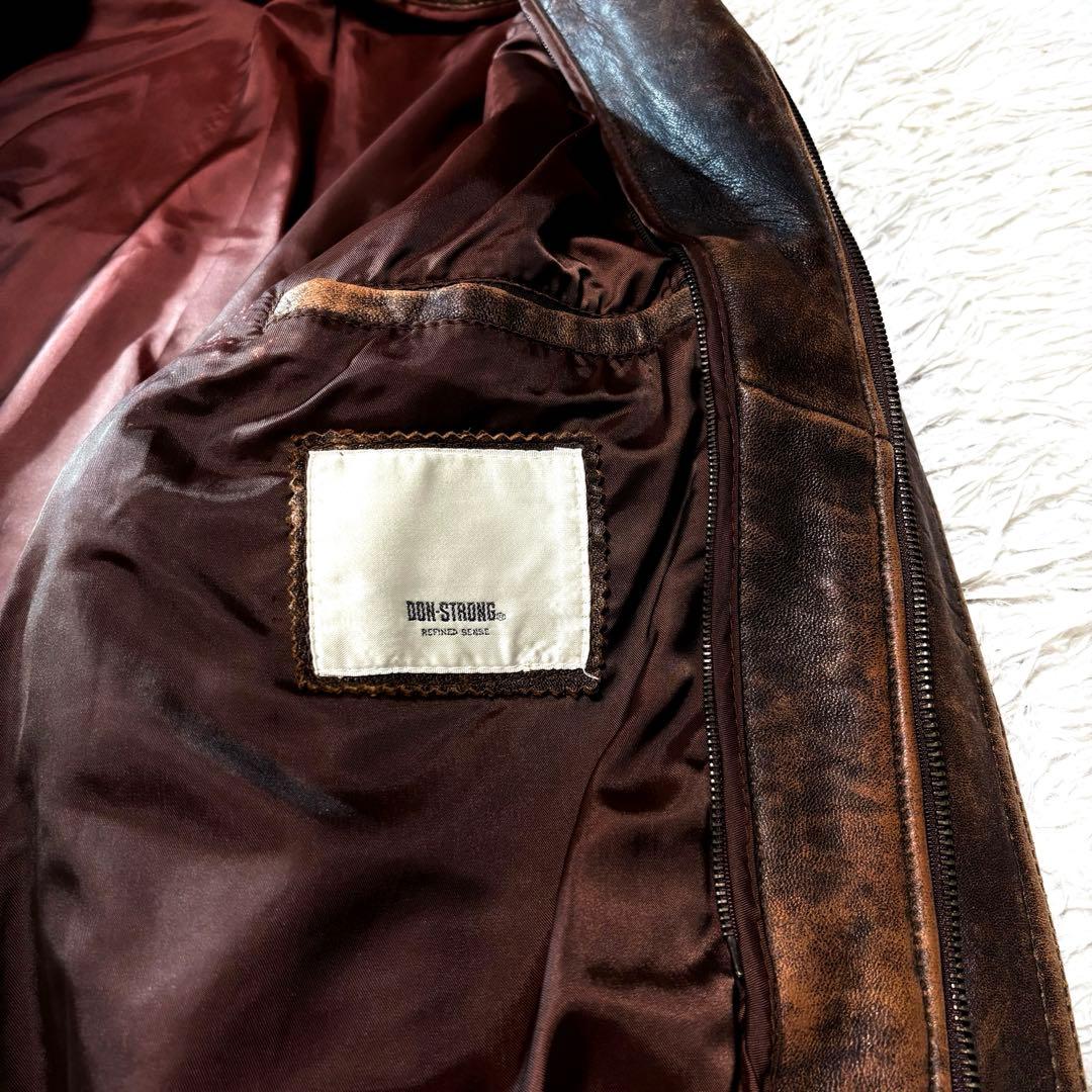 やは✨00s A2 leather jacket brown y2k