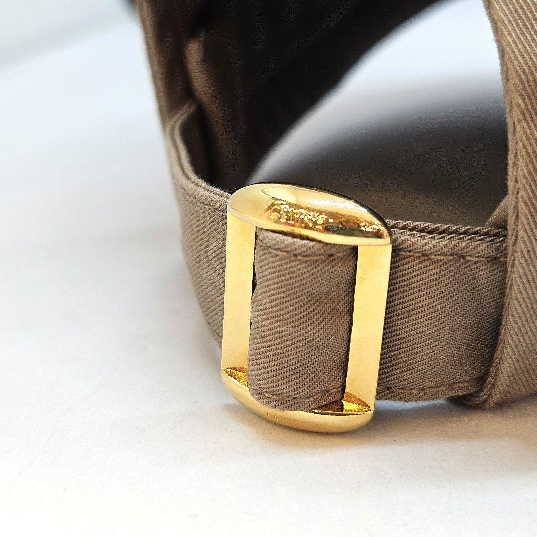 CELINE セリーヌ コットン トリオンフ ベースボール キャップ グレージュ