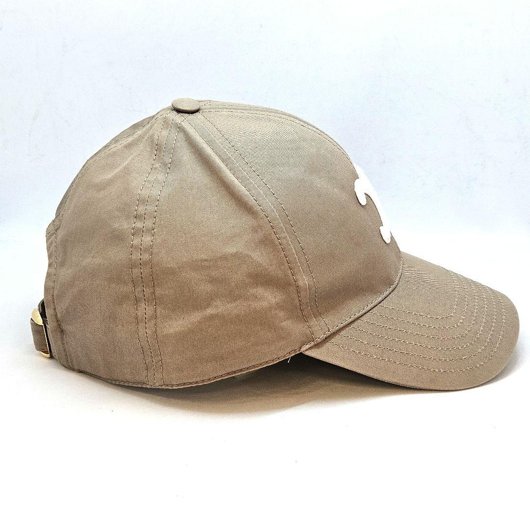 CELINE セリーヌ コットン トリオンフ ベースボール キャップ グレージュ