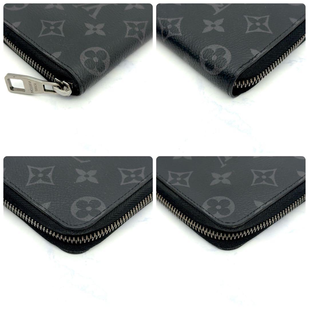 【新品級】ルイヴィトン ジッピー ヴェルティカル モノグラム エクリプス 黒