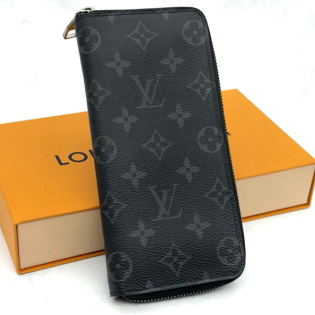 【新品級】ルイヴィトン ジッピー ヴェルティカル モノグラム エクリプス 黒