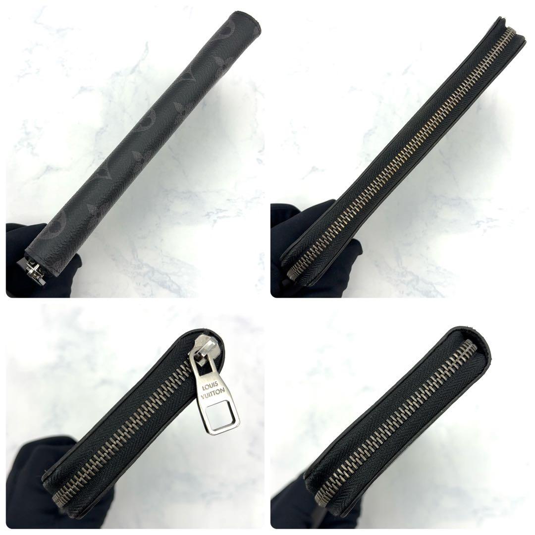 【新品級】ルイヴィトン ジッピー ヴェルティカル モノグラム エクリプス 黒