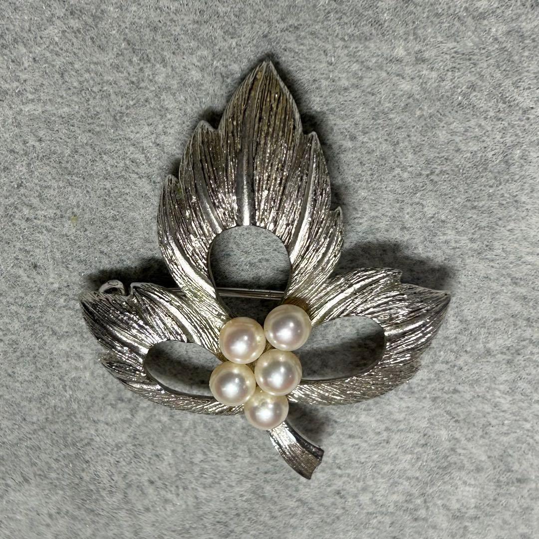 ミキモト リーフパールブローチ レディース