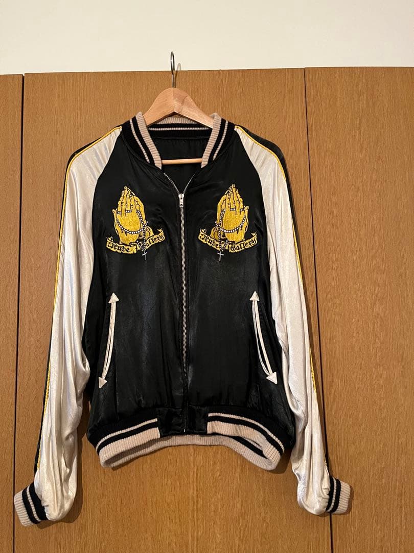 ルードギャラリー 初期 マリア刺繍 スカジャン レーヨン100% ブラック M