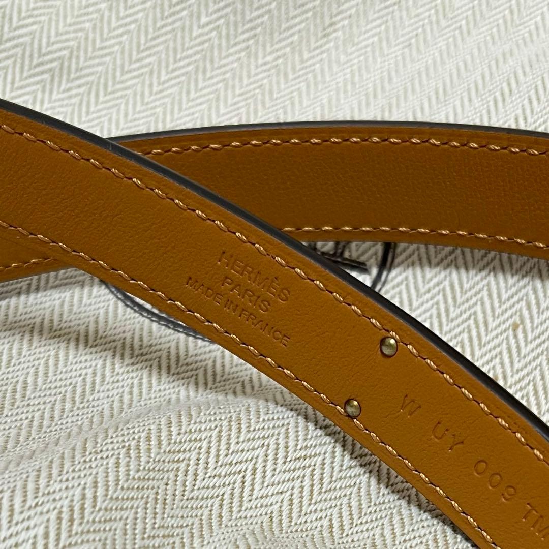 エルメス　ケリーベルト　エトゥープ　ピンクゴールド金具