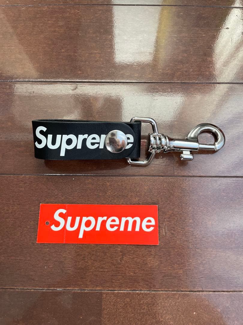 Supreme Leather Key Loop Black レザー キーループ
