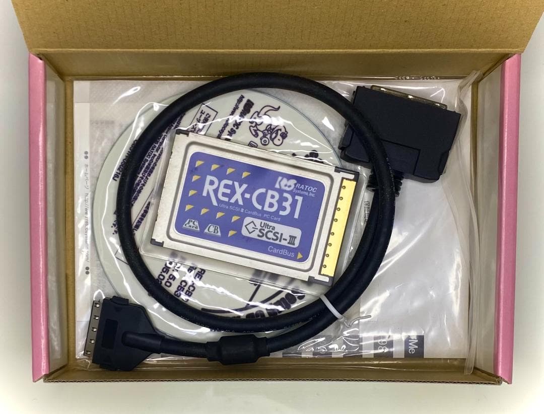 【箱・付属品完備】RATOC REX-CB31 SCSIカード CardBus
