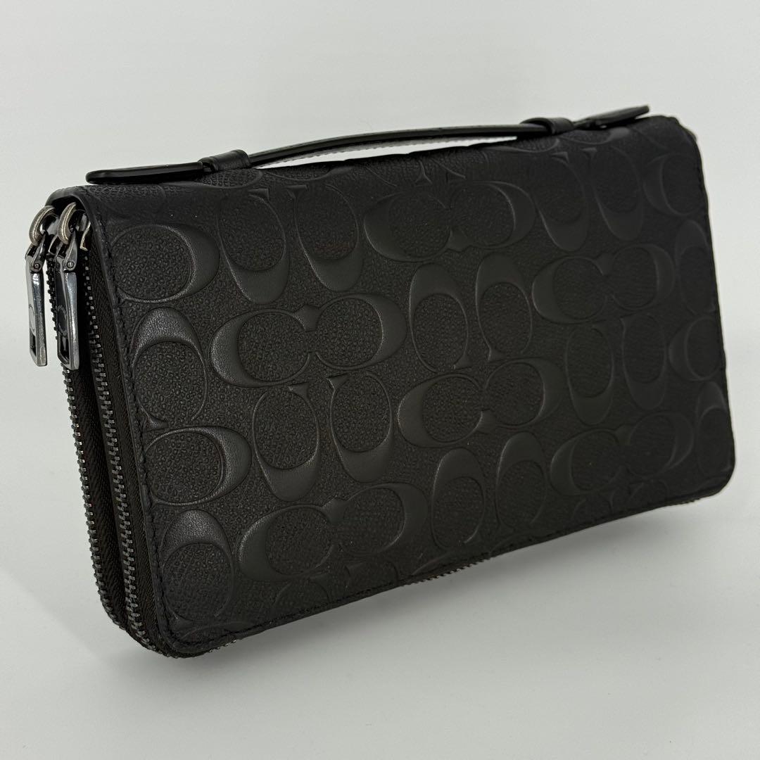 ✨極美品✨ COACH 長財布 オーガナイザー ブラック クラッチバッグ