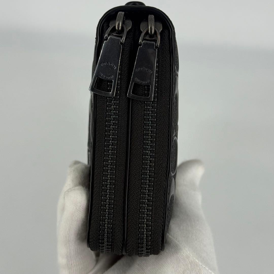 ✨極美品✨ COACH 長財布 オーガナイザー ブラック クラッチバッグ