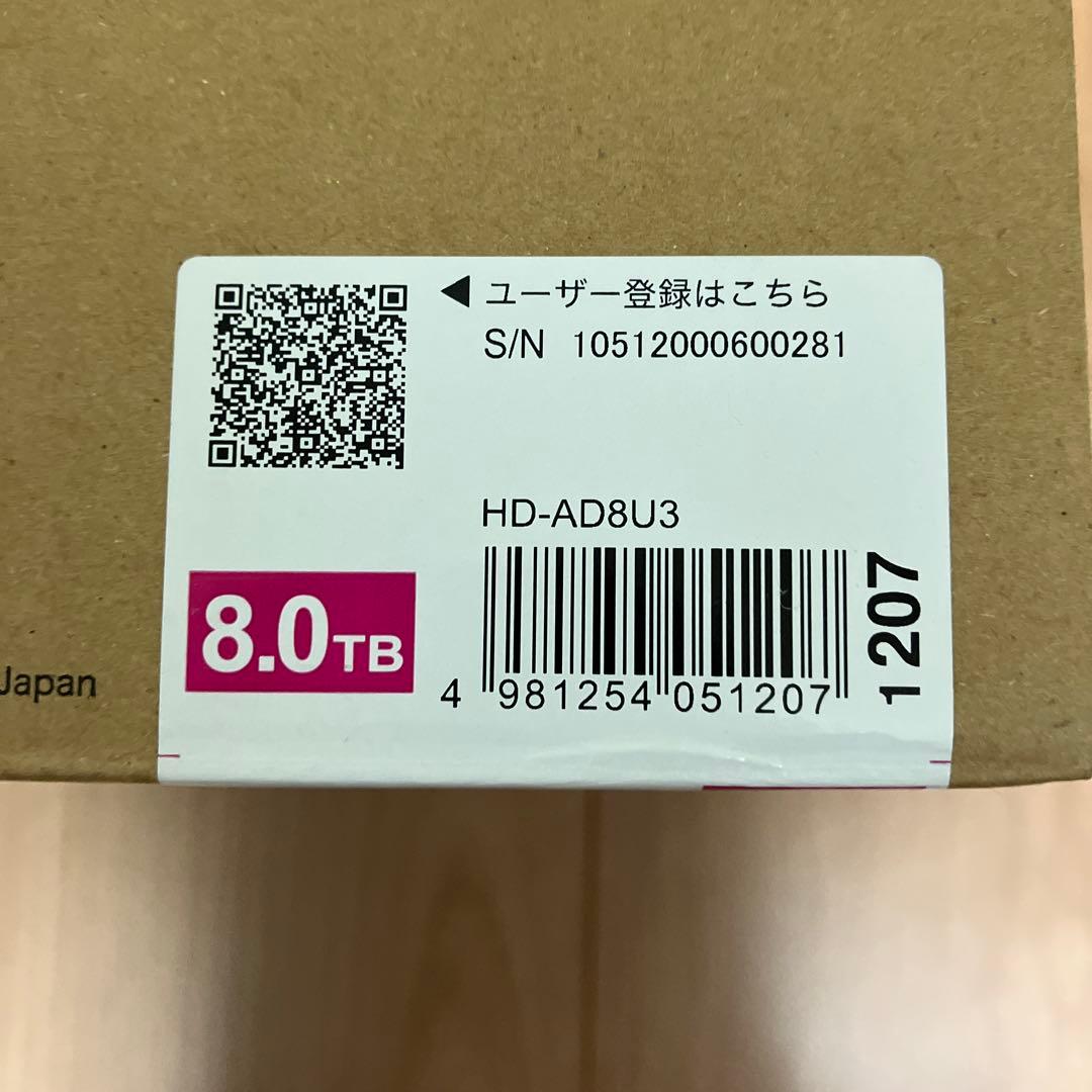 ★ flower ★外付けハードディスク HD-AD8U3 8TB 5点