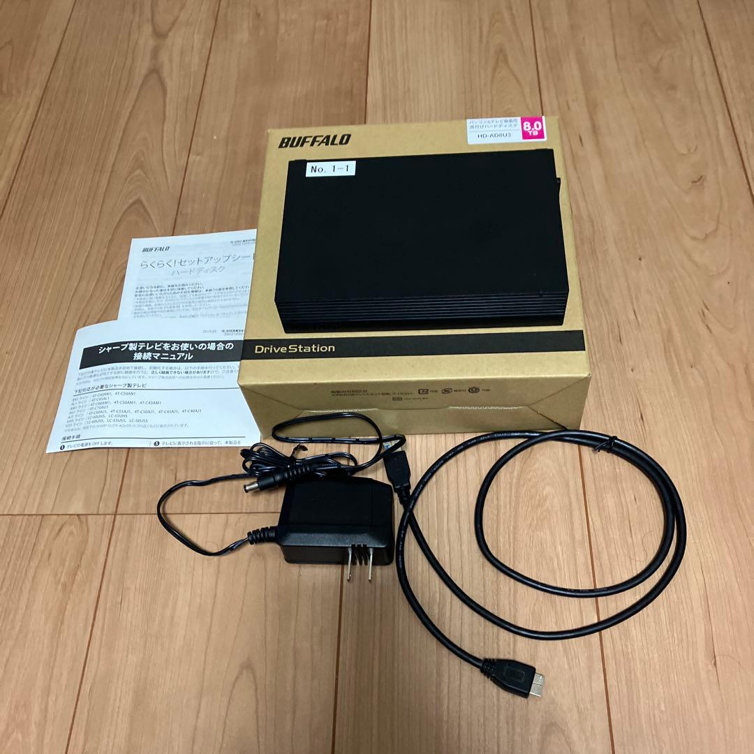 ★ flower ★外付けハードディスク HD-AD8U3 8TB 5点