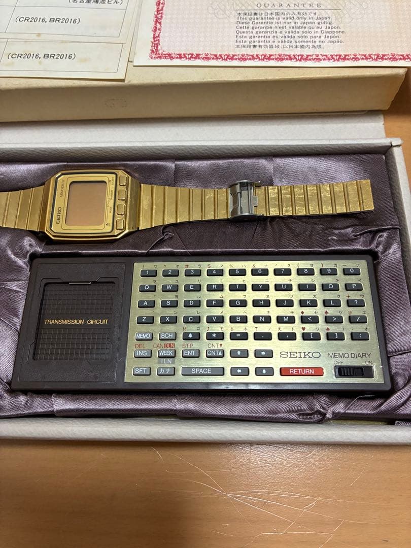 SEIKO UW02-0010 メモダイアリー ゴールド デジタル クオーツ