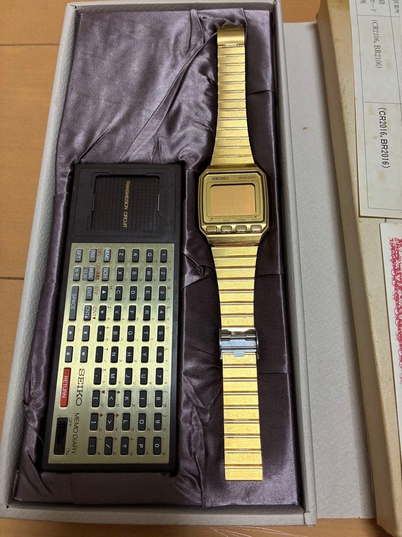 SEIKO UW02-0010 メモダイアリー ゴールド デジタル クオーツ
