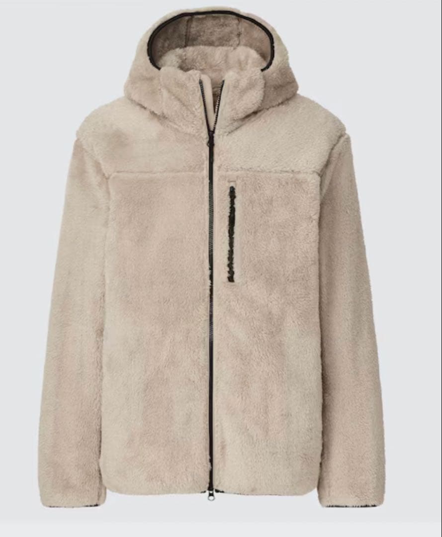 美品　ユニクロ　UNIQLO　防風ファーリーフリースフルジップパーカー　Sサイズ