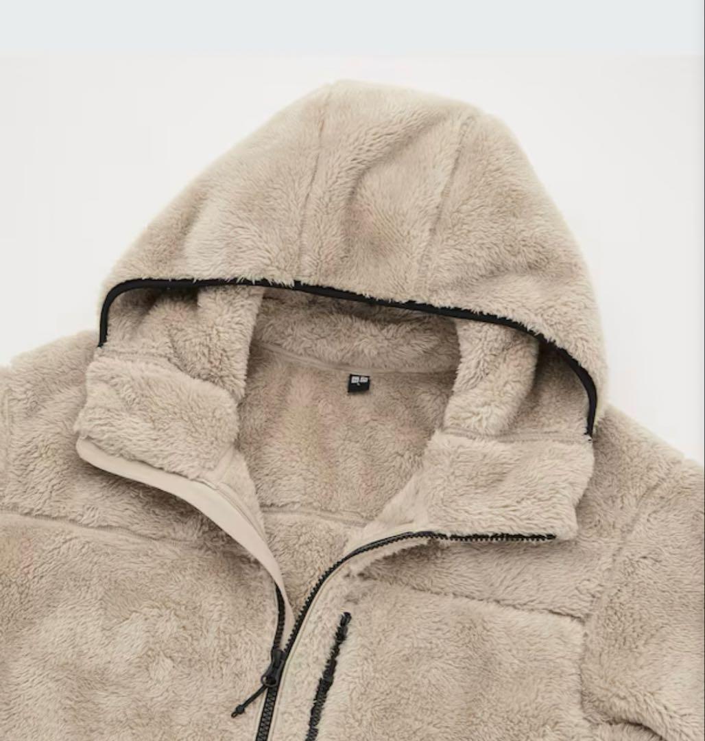 美品　ユニクロ　UNIQLO　防風ファーリーフリースフルジップパーカー　Sサイズ