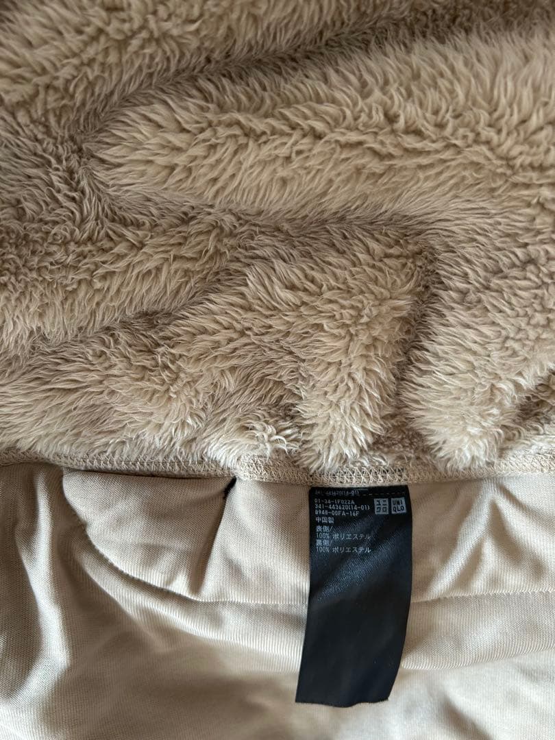 美品　ユニクロ　UNIQLO　防風ファーリーフリースフルジップパーカー　Sサイズ