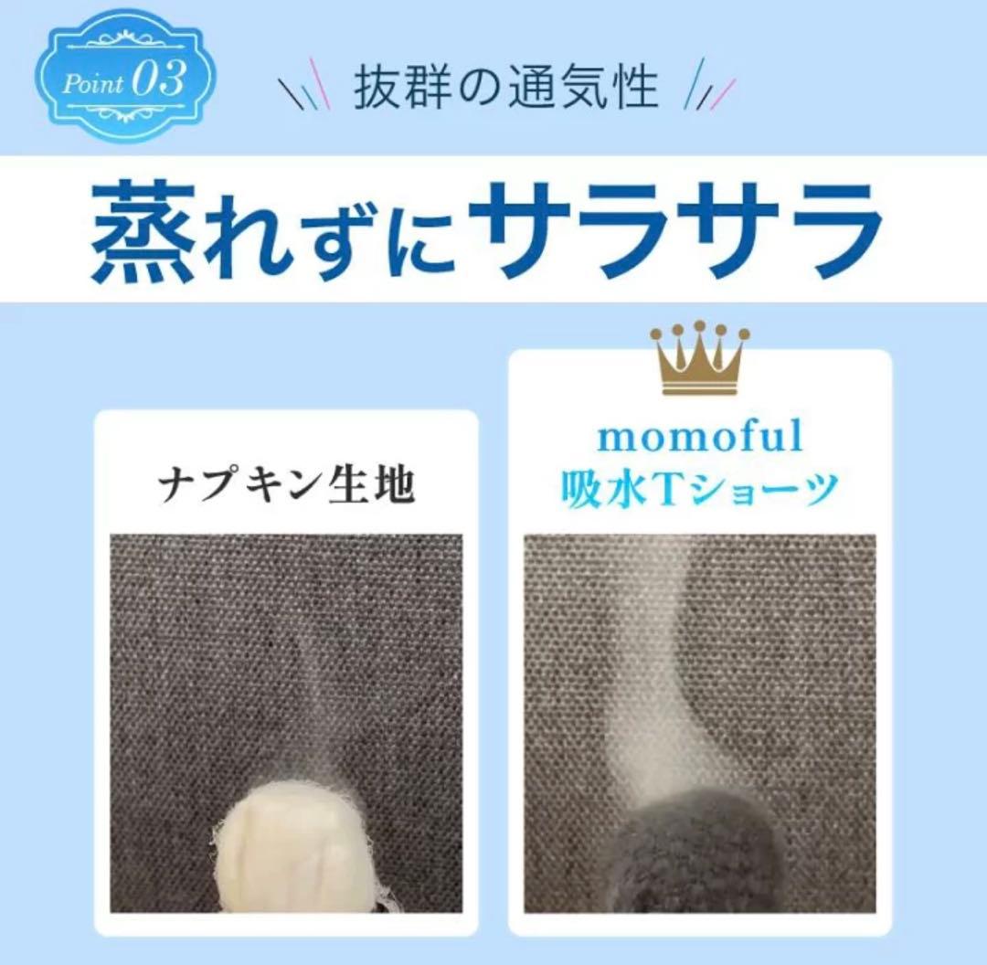 新品】 モモフル おりもの吸水ショーツ 通常タイプ S ブラック 3枚