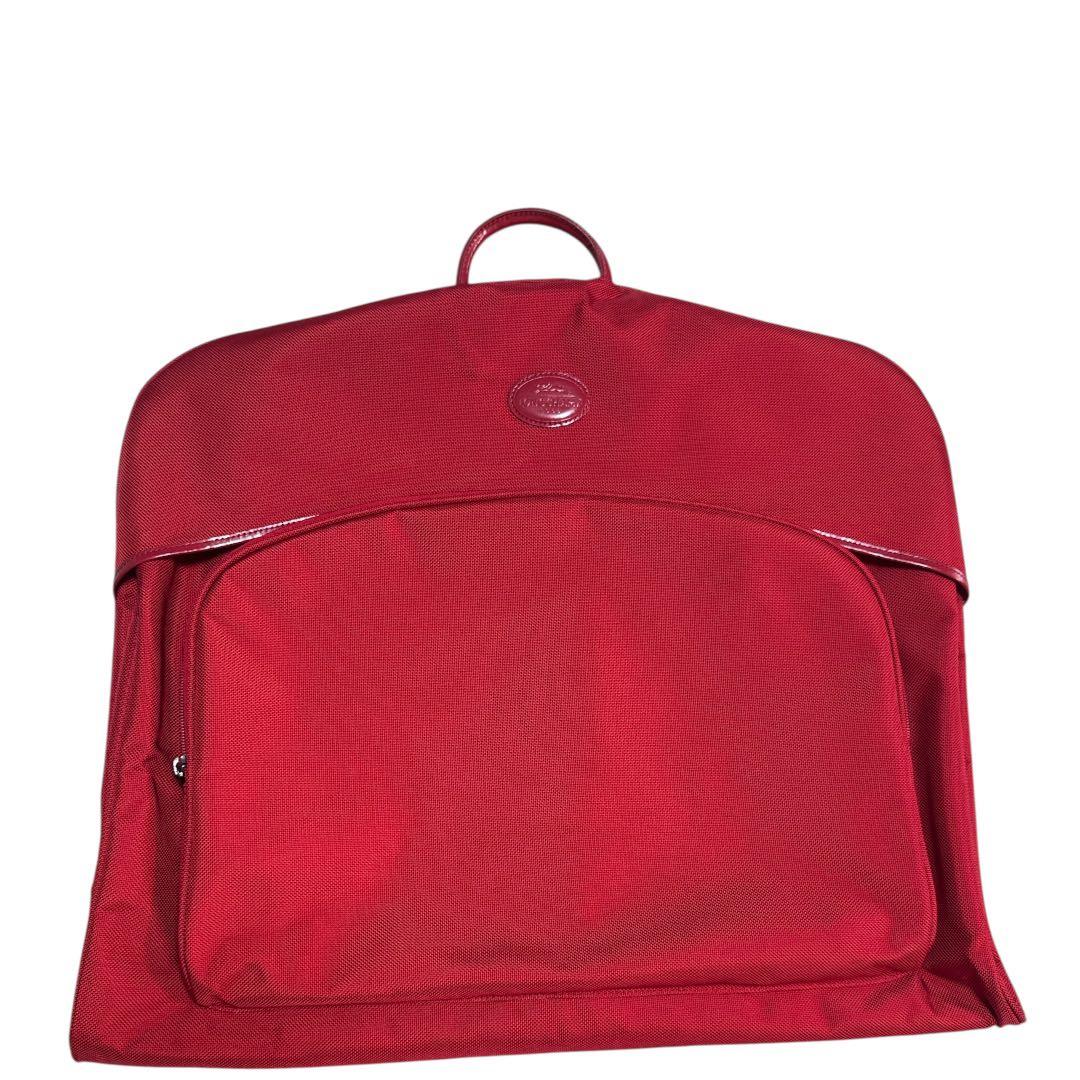 希少・美品 LONGCHAMP ロンシャン ガーメントバッグ レッド ハンガー