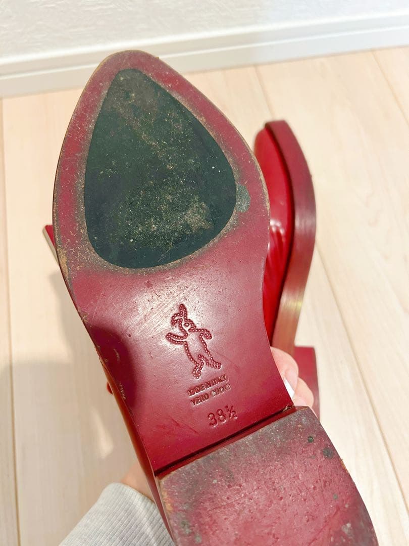 MARNI REDメタルプレート キルトタン Oxford shoes