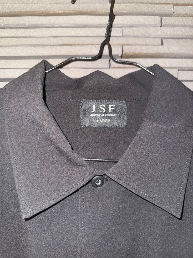 JSF 黒 ファイヤーパターン 半袖シャツ