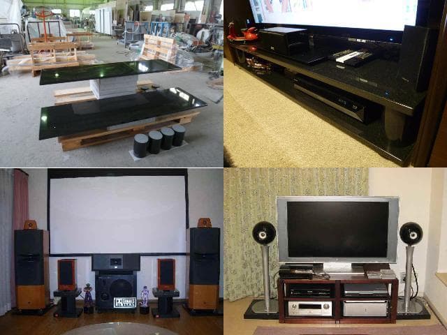 高級 天然御影石 オーディオボード●400×300×41●5面磨き●　大特価！