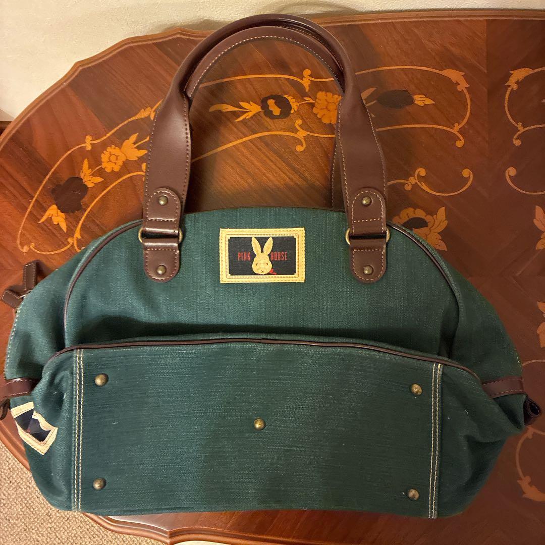 ★1日限定値下‼️美品希少★PINK HOUSE ウサギ刺繍 ボストンバッグ