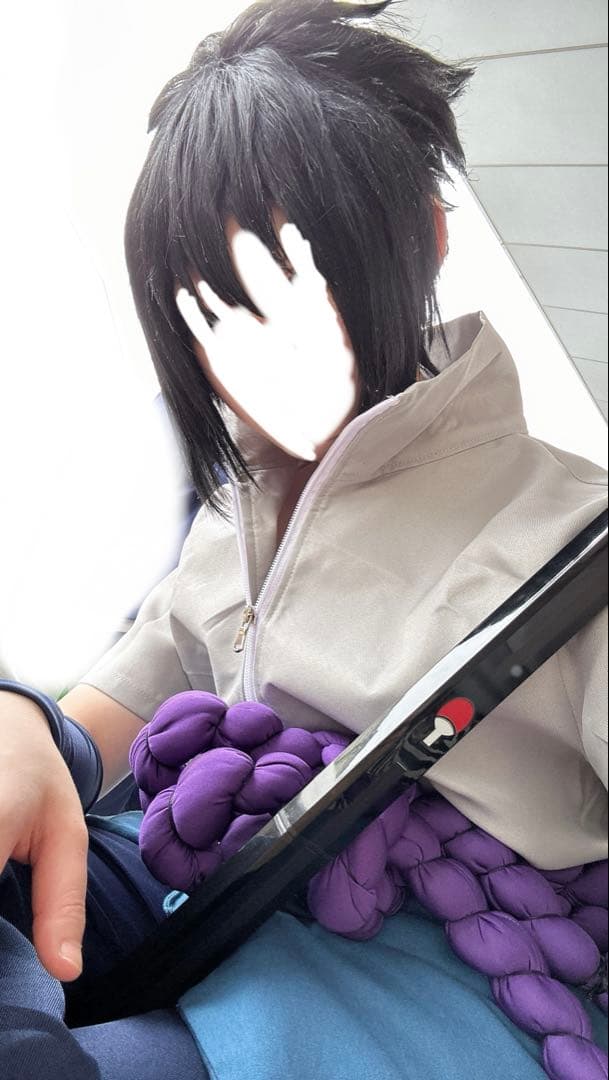 NARUTO うちはサスケ コスプレ衣装 ウィッグ付き