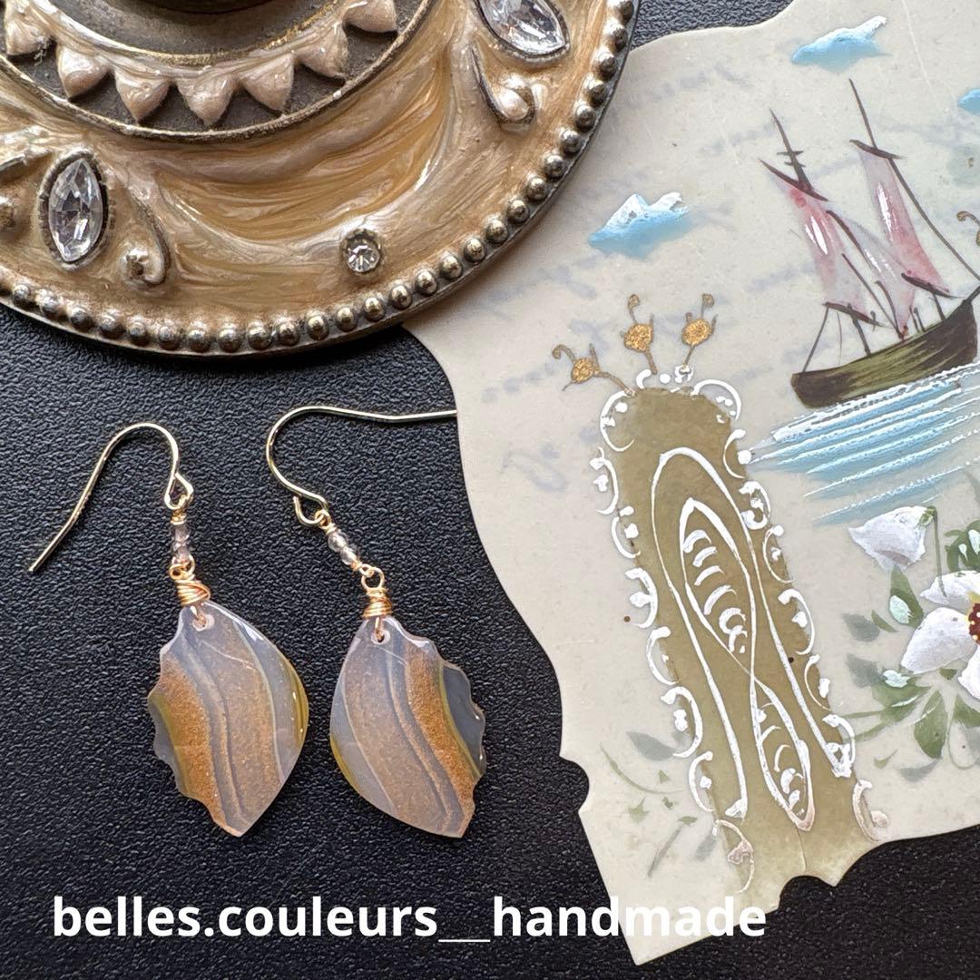 《skygray様》カーネリアンアゲートバタフライカービング②＊モスアゲート