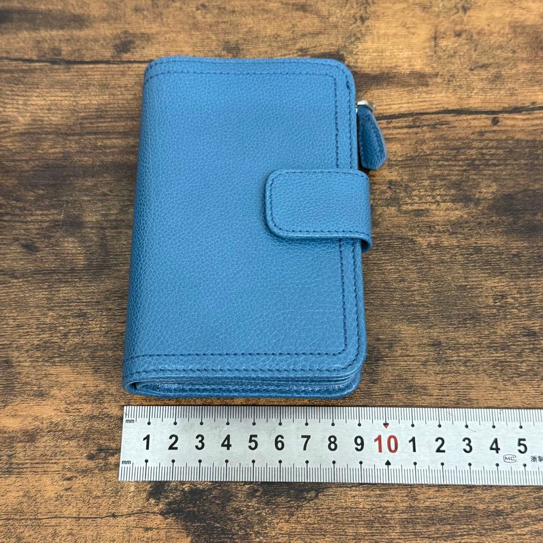 PRADA プラダ 二つ折り財布 ブルー サフィアーノ