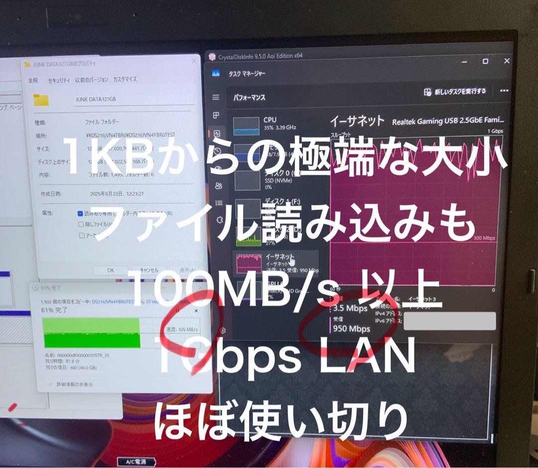 お早い方優先 1GLAN 爆速DS216j IronWolf 2TBx2 4TB