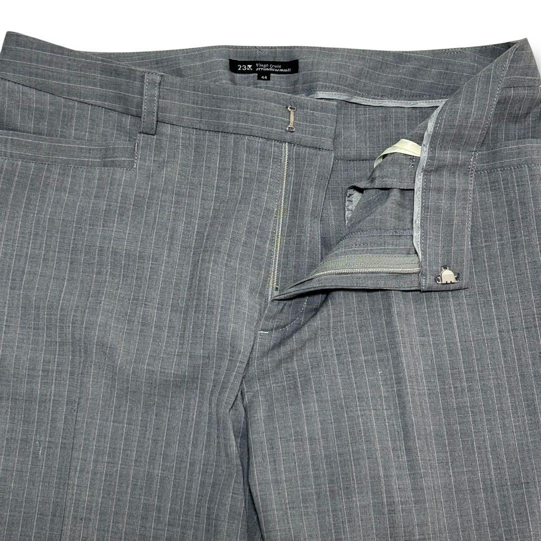 美品✨ 23区 グレー 2XL パンツスーツ 背抜き レディース 大きいサイズ