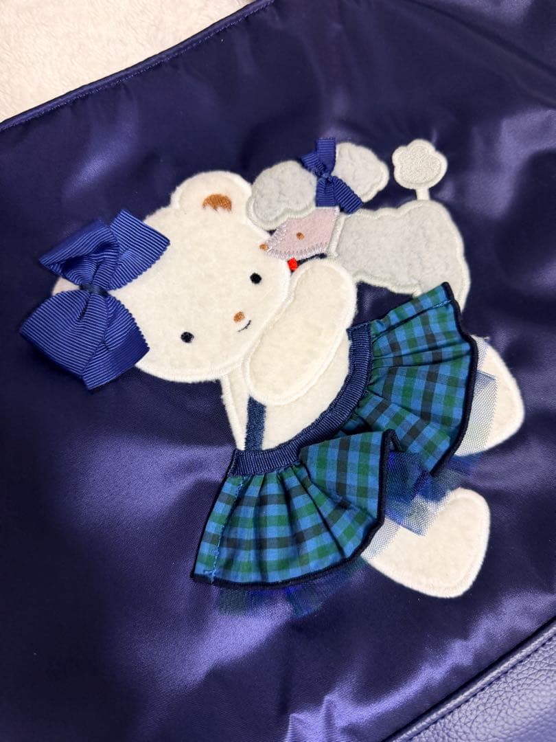 ファミリア bibiy コラボ　トートバッグ/ネイビー