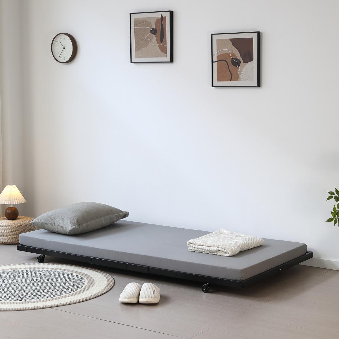 【高さ110cm】ロフトベッド 高いベッド 親子ベッド 耐震 ベッド　BLACK