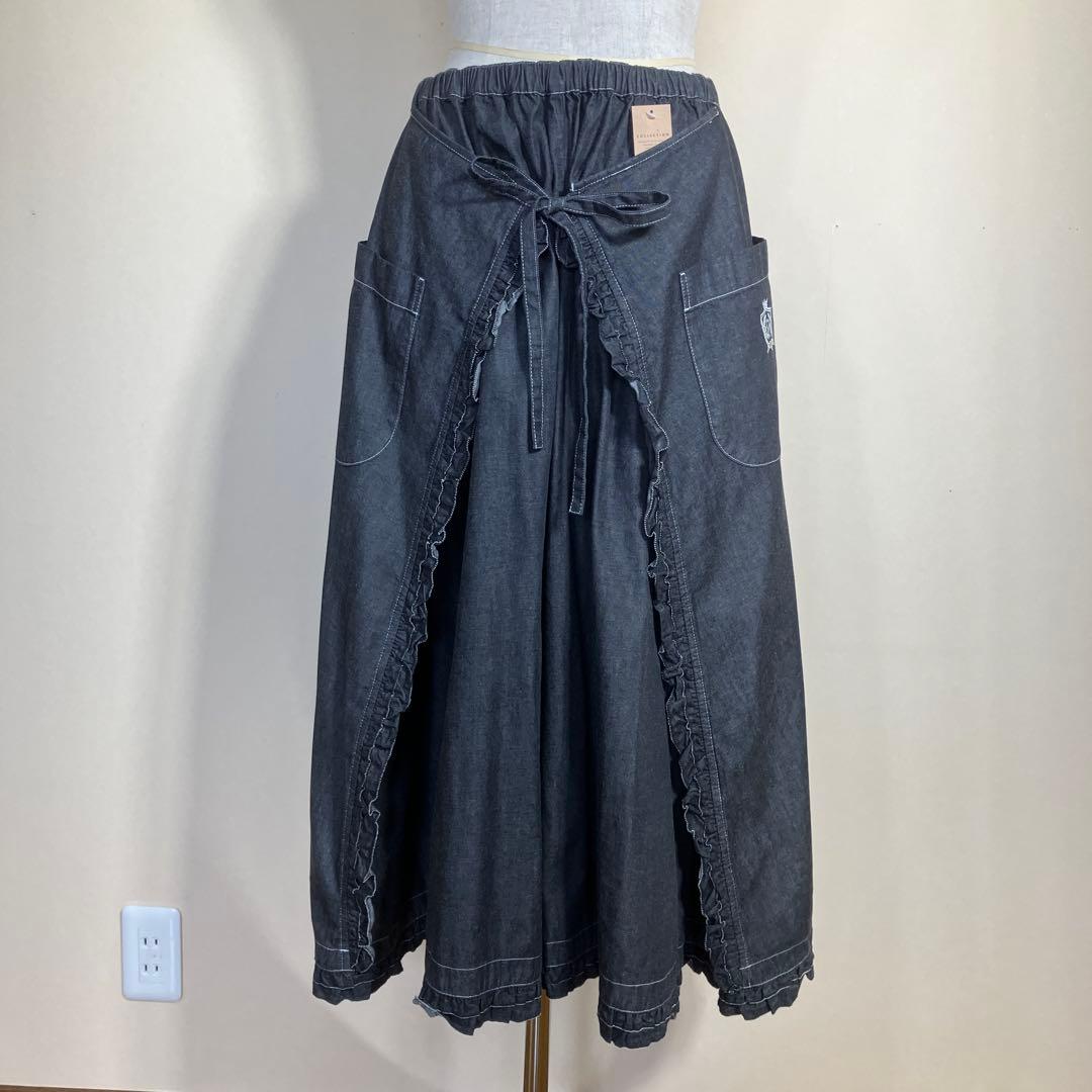 ピンクハウス　　ソフトデニム素材のカバー付きガウチョパンツです‼︎