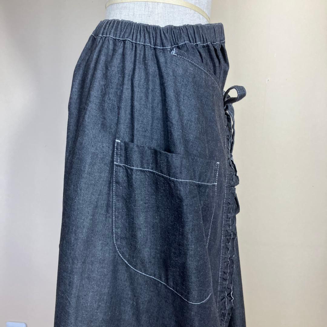 ピンクハウス　　ソフトデニム素材のカバー付きガウチョパンツです‼︎